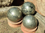 Polished Basalt Pharaoh Stone Spheres x 6 From Iron Duke Mine, Zimbabwe - Toprock Gemstones and Minerals 