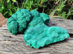 Natural Botryoidal Malachite Specimens x 2 From Congo - Toprock Gemstones and Minerals 