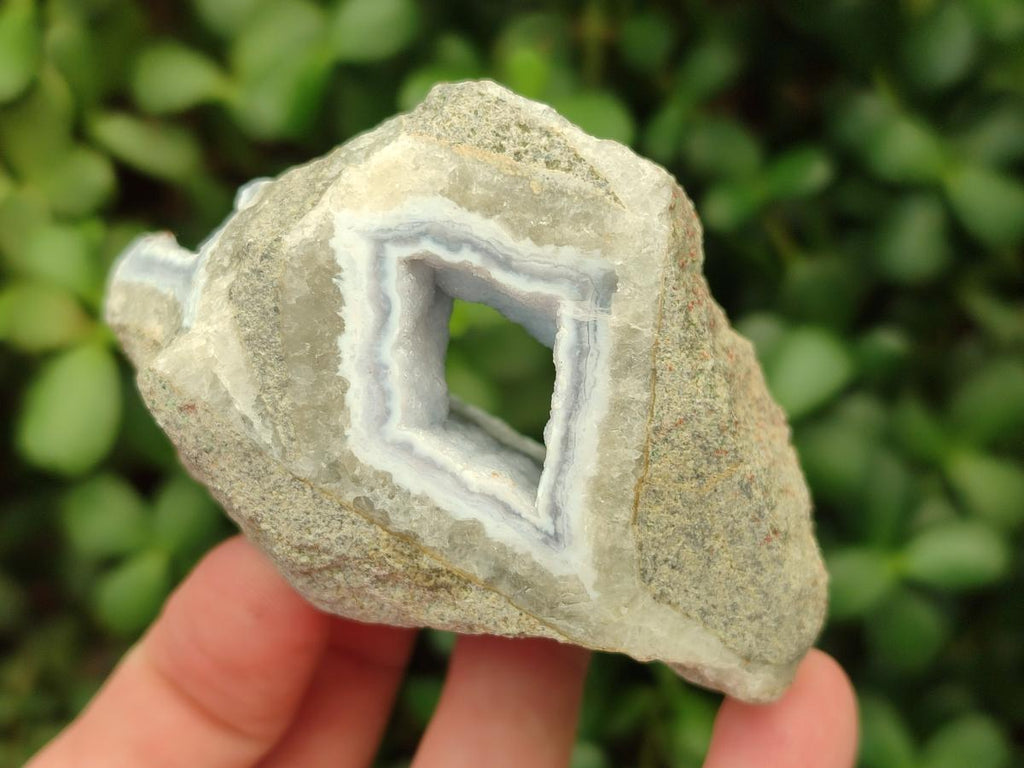 Polished On One Side Blue Lace Agate Geodes x 12 From Nsanje, Malawi - Toprock Gemstones and Minerals 