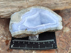 Polished On One Side Blue Lace Agate Geodes x 12 From Nsanje, Malawi - Toprock Gemstones and Minerals 