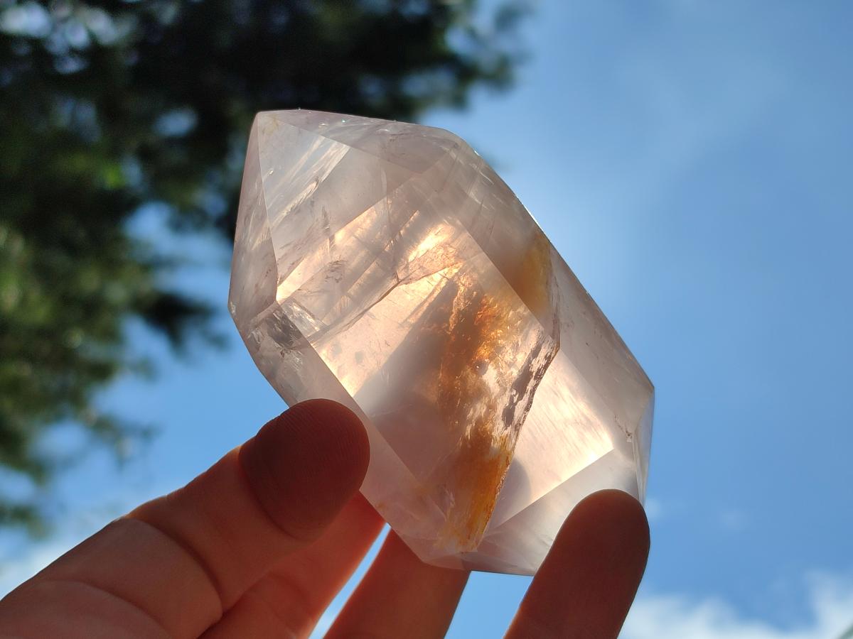 Polished Double Terminated Gemmy Lavender and Rose Quartz Crystals x 6 From Madagascar - Toprock Gemstones and Minerals 