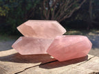 Polished Double Terminated Gemmy Lavender and Rose Quartz Crystals x 6 From Madagascar - Toprock Gemstones and Minerals 
