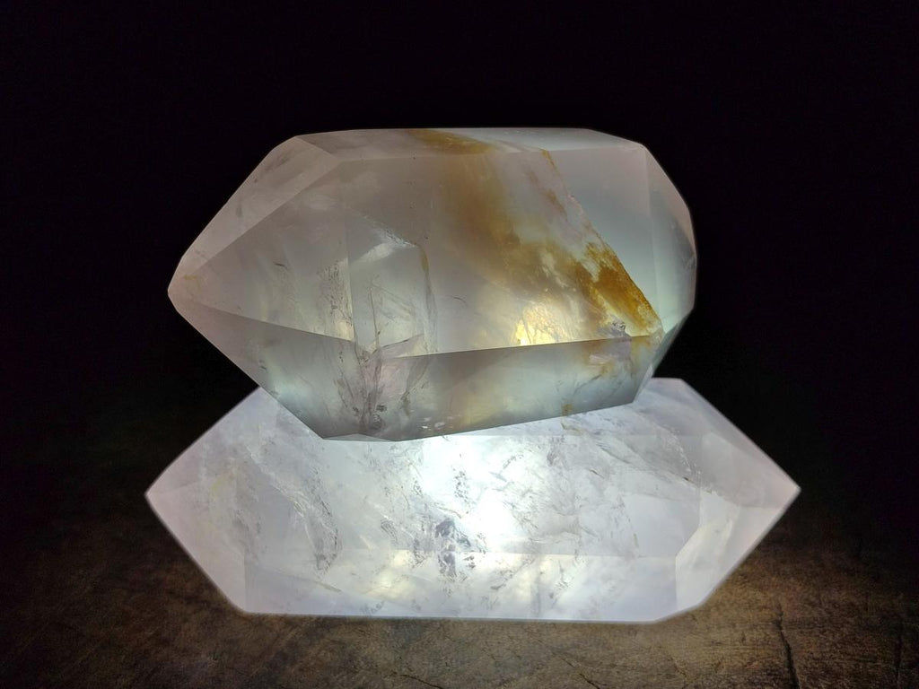 Polished Double Terminated Gemmy Lavender and Rose Quartz Crystals x 6 From Madagascar - Toprock Gemstones and Minerals 