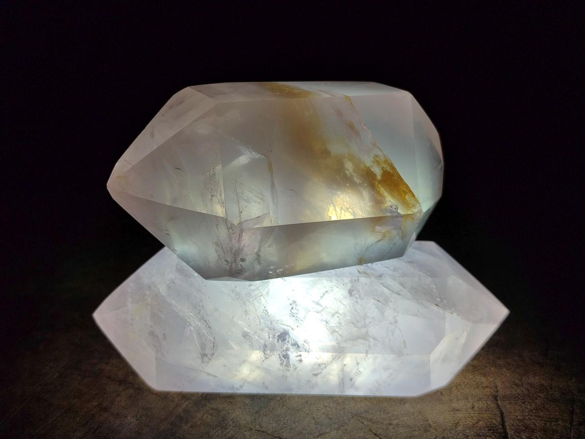Polished Double Terminated Gemmy Lavender and Rose Quartz Crystals x 6 From Madagascar - Toprock Gemstones and Minerals 
