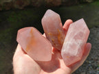 Polished Double Terminated Gemmy Lavender and Rose Quartz Crystals x 6 From Madagascar - Toprock Gemstones and Minerals 