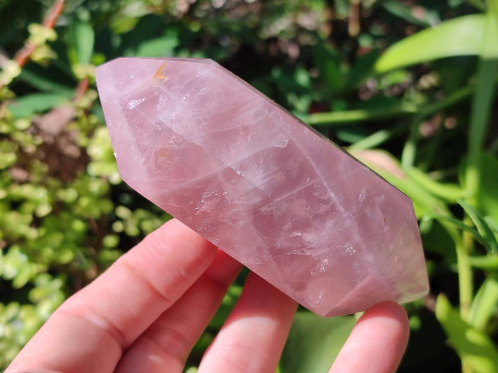 Polished Double Terminated Gemmy Lavender and Rose Quartz Crystals x 6 From Madagascar - Toprock Gemstones and Minerals 