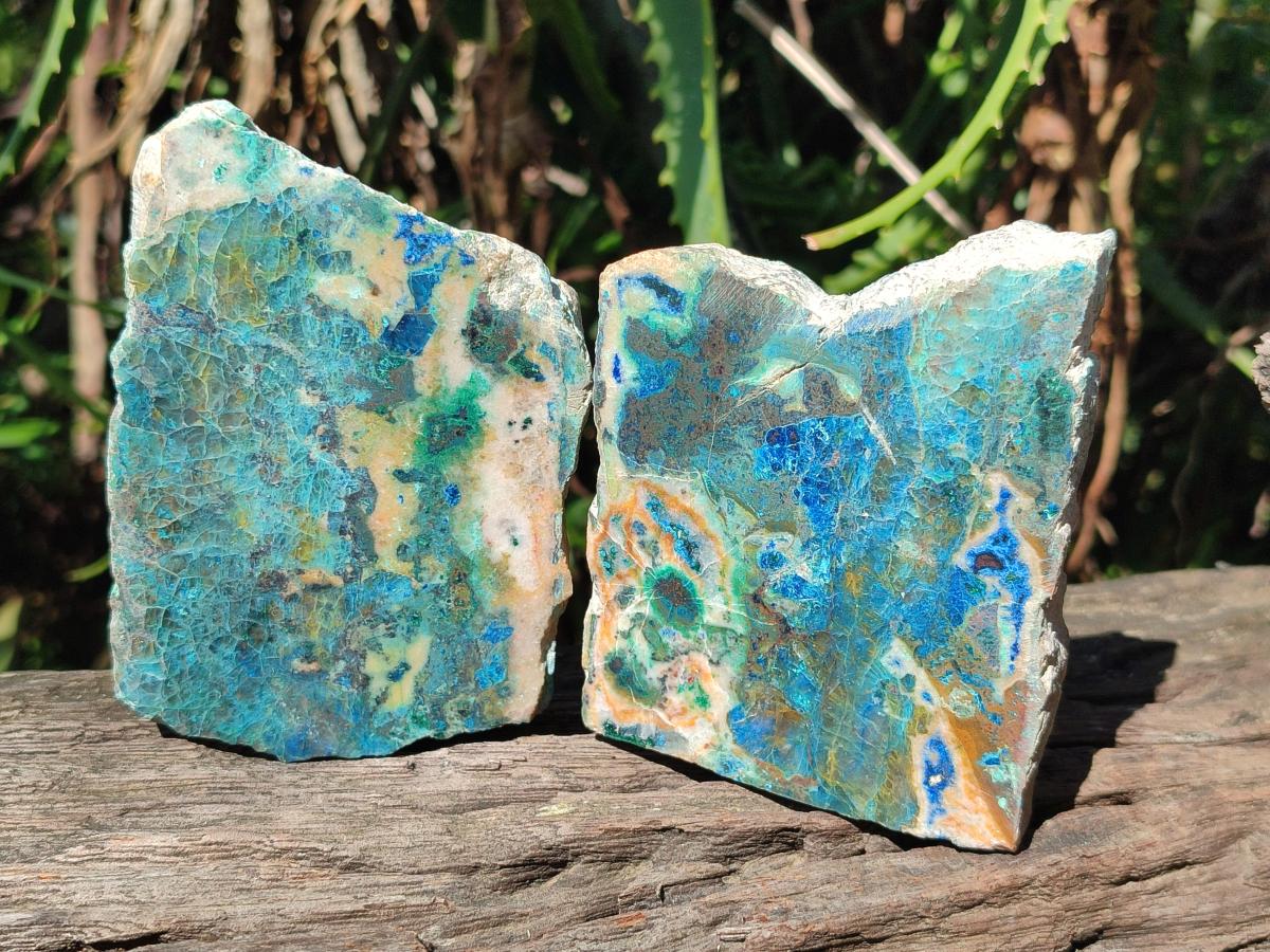 Polished One Side Shattuckite Free Forms x 12 From Kaokoveld, Namibia - Toprock Gemstones and Minerals 