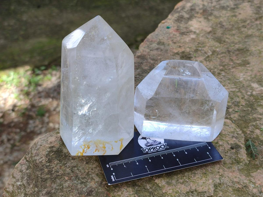 Polished Clear Quartz Display Crystals x 4 From Madagascar - Toprock Gemstones and Minerals 
