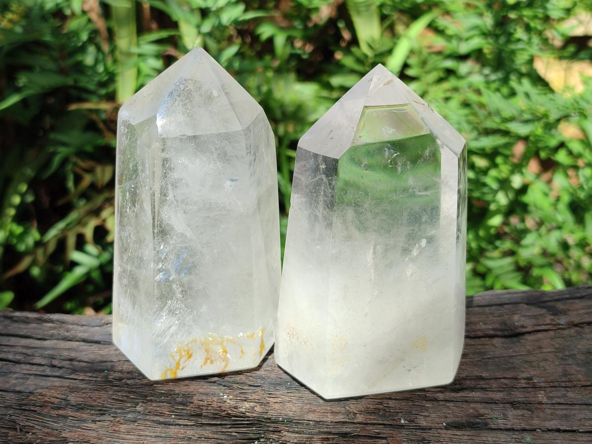 Polished Clear Quartz Display Crystals x 4 From Madagascar - Toprock Gemstones and Minerals 