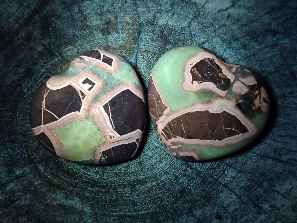 Polished Septerye Hearts x 6 From Mahajanga, Madagascar - Toprock Gemstones and Minerals 