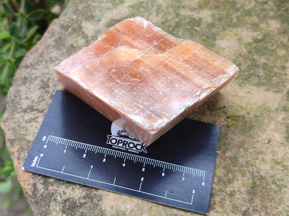 Natural Rhombohedral Sunset Orange Calcite Specimens x 12 From Spitzkop, Namibia - Toprock Gemstones and Minerals 