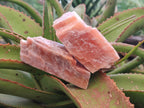 Natural Rhombohedral Sunset Orange Calcite Specimens x 12 From Spitzkop, Namibia - Toprock Gemstones and Minerals 