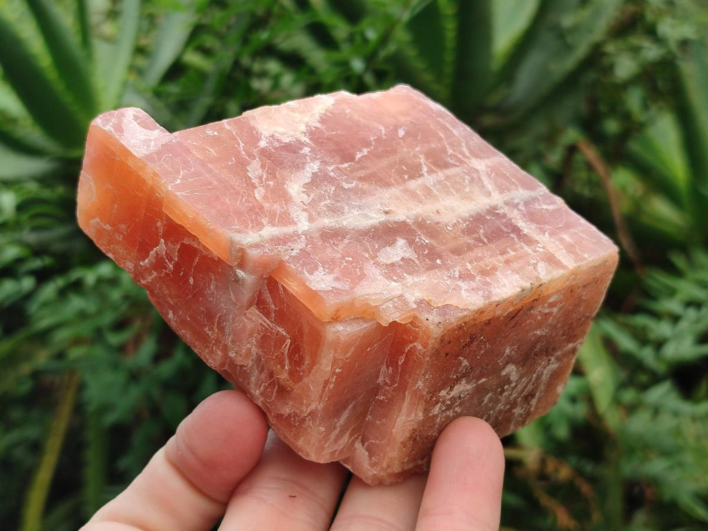 Natural Rhombohedral Sunset Orange Calcite Specimens x 12 From Spitzkop, Namibia - Toprock Gemstones and Minerals 