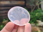 Polished Gemmy Rose Quartz Palm Stones x 35 From Madagascar - Toprock Gemstones and Minerals 