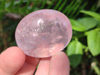 Polished Gemmy Rose Quartz Palm Stones x 35 From Madagascar - Toprock Gemstones and Minerals 