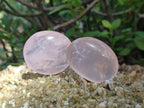 Polished Gemmy Rose Quartz Palm Stones x 35 From Madagascar - Toprock Gemstones and Minerals 