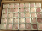 Polished Gemmy Rose Quartz Palm Stones x 35 From Madagascar - Toprock Gemstones and Minerals 