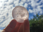 Polished Gemmy Rose Quartz Palm Stones x 35 From Madagascar - Toprock Gemstones and Minerals 