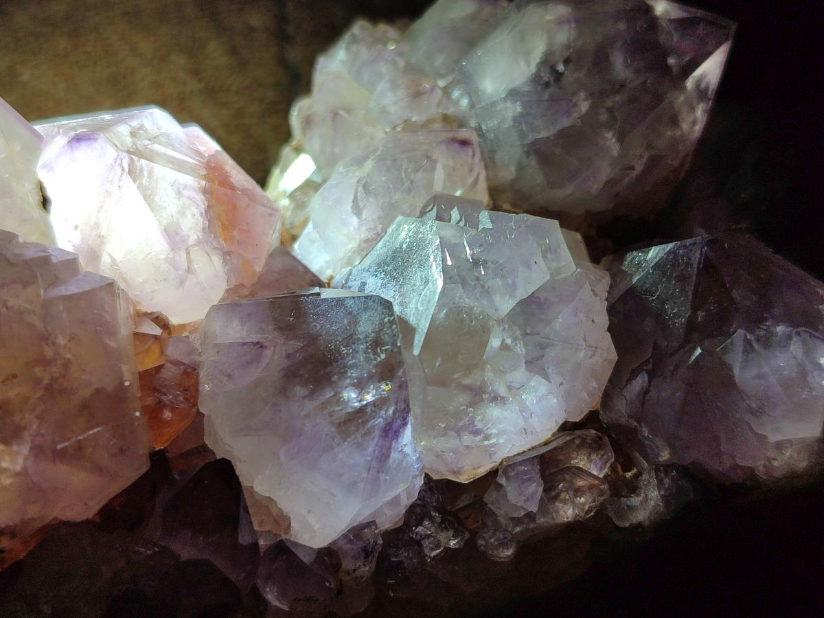 Natural Sunburst Spirit Amethyst Crystal Clusters x 3 From Boekenhouthoek, South Africa - Toprock Gemstones and Minerals 