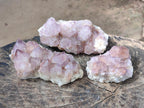 Natural Sunburst Spirit Amethyst Crystal Clusters x 3 From Boekenhouthoek, South Africa - Toprock Gemstones and Minerals 