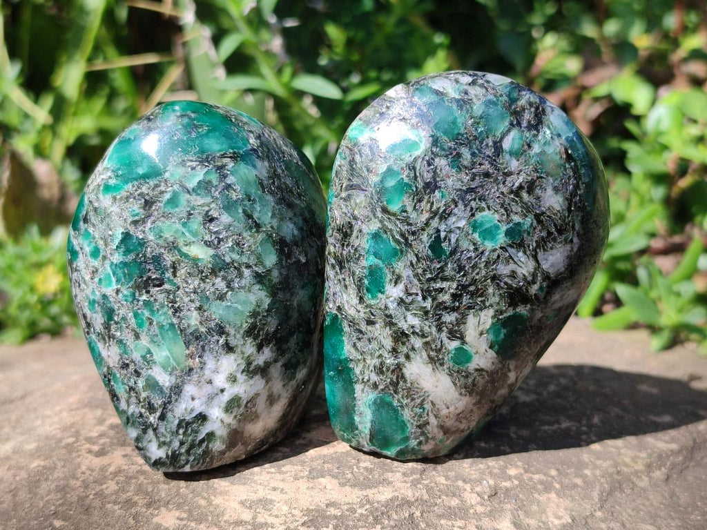 Polished Emerald Mica 'Mutokolite' Standing Display Pieces x 4 From Mutoko, Zimbabwe - Toprock Gemstones and Minerals 