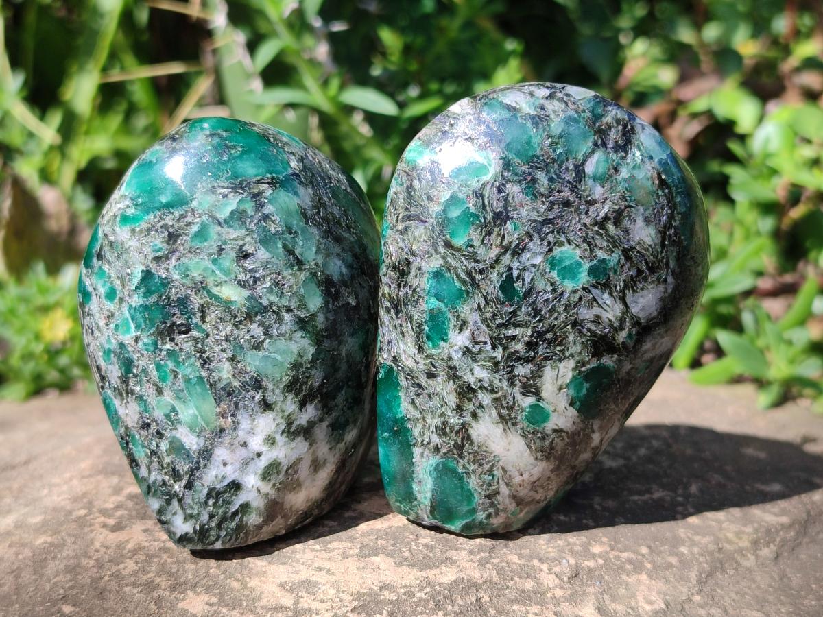 Polished Emerald Mica 'Mutokolite' Standing Display Pieces x 4 From Mutoko, Zimbabwe - Toprock Gemstones and Minerals 