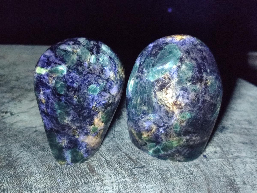Polished Emerald Mica 'Mutokolite' Standing Display Pieces x 4 From Mutoko, Zimbabwe - Toprock Gemstones and Minerals 
