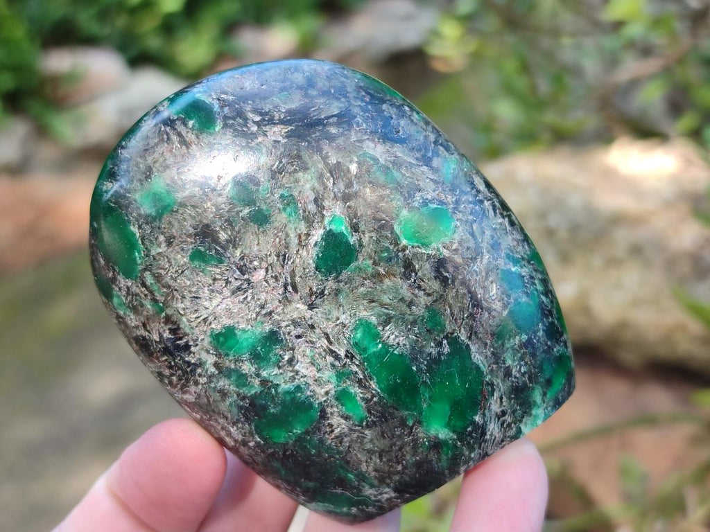Polished Emerald Mica 'Mutokolite' Standing Display Pieces x 4 From Mutoko, Zimbabwe - Toprock Gemstones and Minerals 
