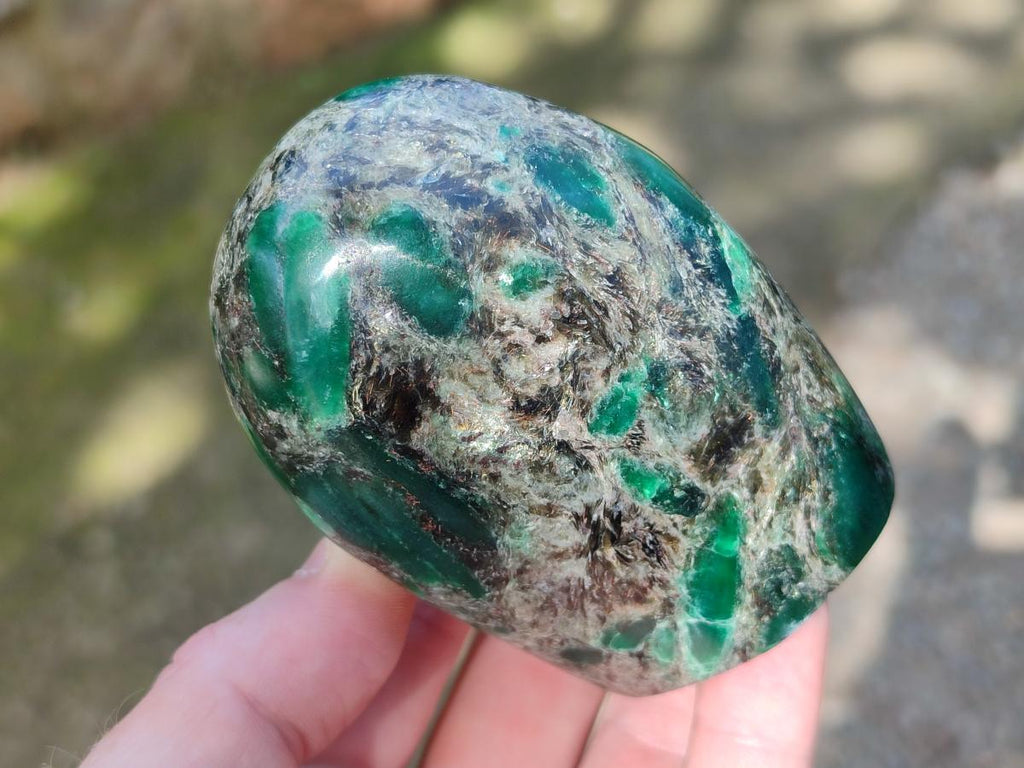 Polished Emerald Mica 'Mutokolite' Standing Display Pieces x 4 From Mutoko, Zimbabwe - Toprock Gemstones and Minerals 