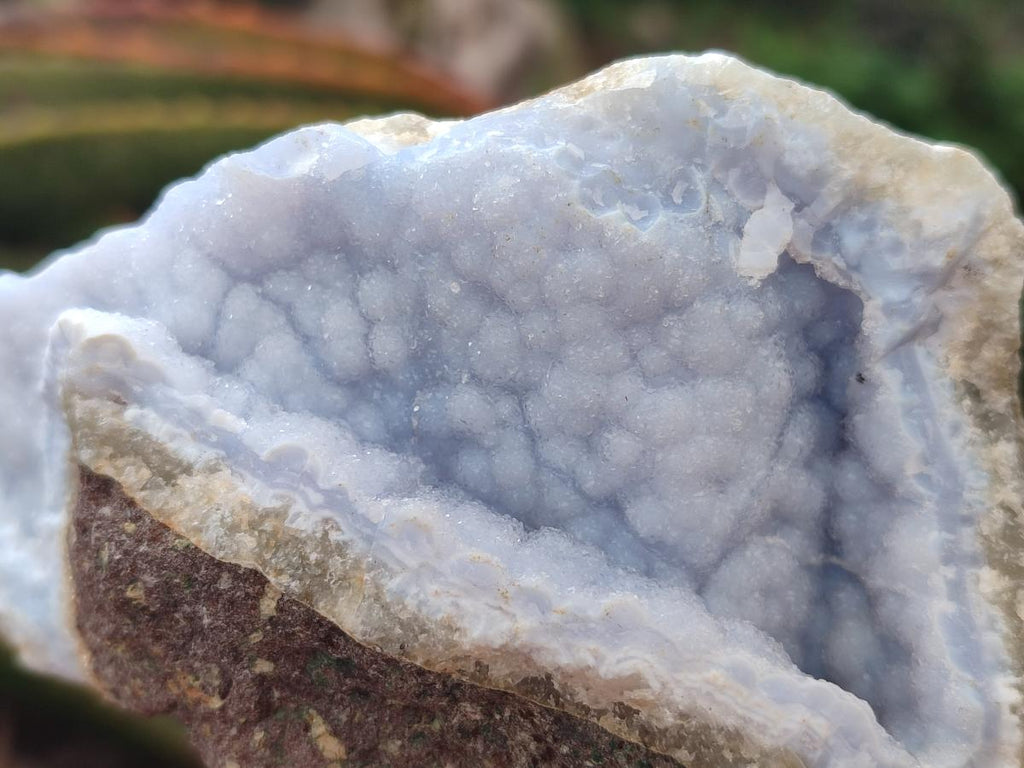 Natural Blue Lace Agate Geode Specimens x 6 From Nsanje, Malawi - Toprock Gemstones and Minerals 
