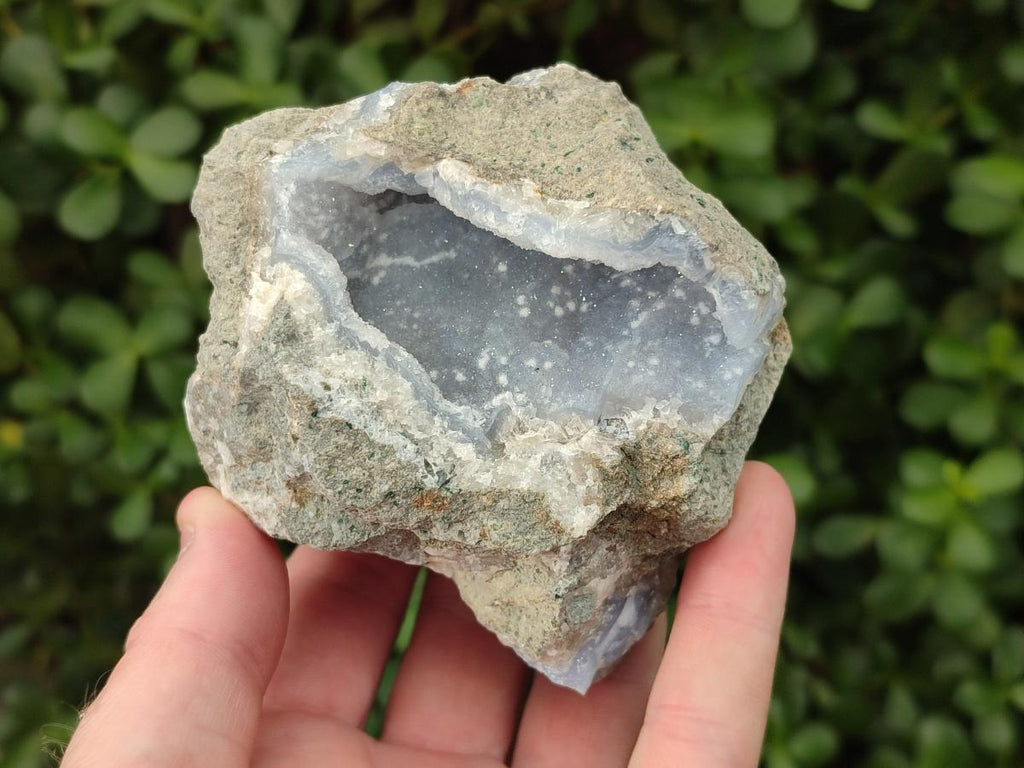 Natural Blue Lace Agate Geode Specimens x 6 From Nsanje, Malawi - Toprock Gemstones and Minerals 