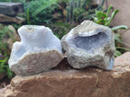 Natural Blue Lace Agate Geode Specimens x 6 From Nsanje, Malawi - Toprock Gemstones and Minerals 