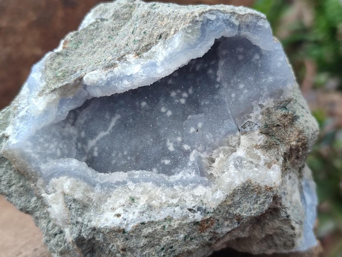 Natural Blue Lace Agate Geode Specimens x 6 From Nsanje, Malawi - Toprock Gemstones and Minerals 