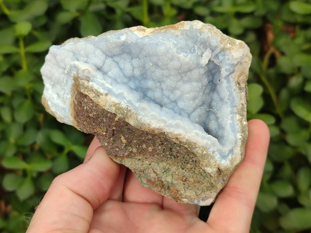 Natural Blue Lace Agate Geode Specimens x 6 From Nsanje, Malawi - Toprock Gemstones and Minerals 
