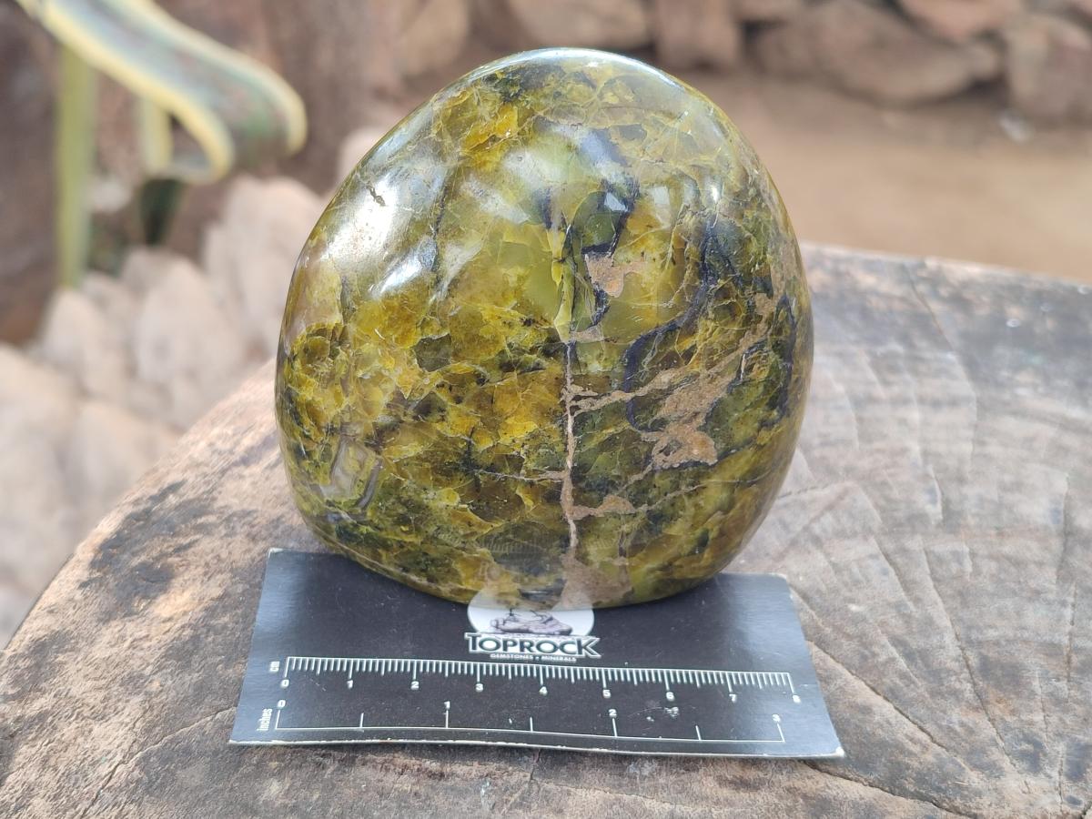 Polished Green Opal Standing Display Pieces x 2 From Betroka, Madagascar - Toprock Gemstones and Minerals 