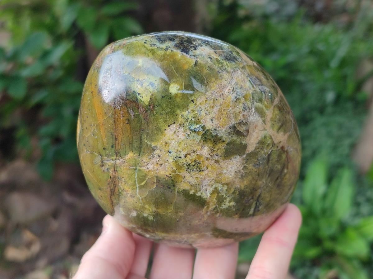 Polished Green Opal Standing Display Pieces x 2 From Betroka, Madagascar - Toprock Gemstones and Minerals 