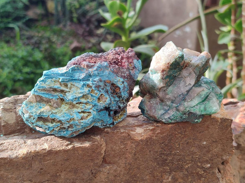 Natural Rough Shattuckite Specimens x 12 From Kaokoveld, Namibia - Toprock Gemstones and Minerals 