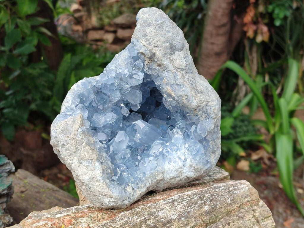 Natural Large Blue Celestite Geode Specimen x 1 From Sakoany, Madagascar - Toprock Gemstones and Minerals 