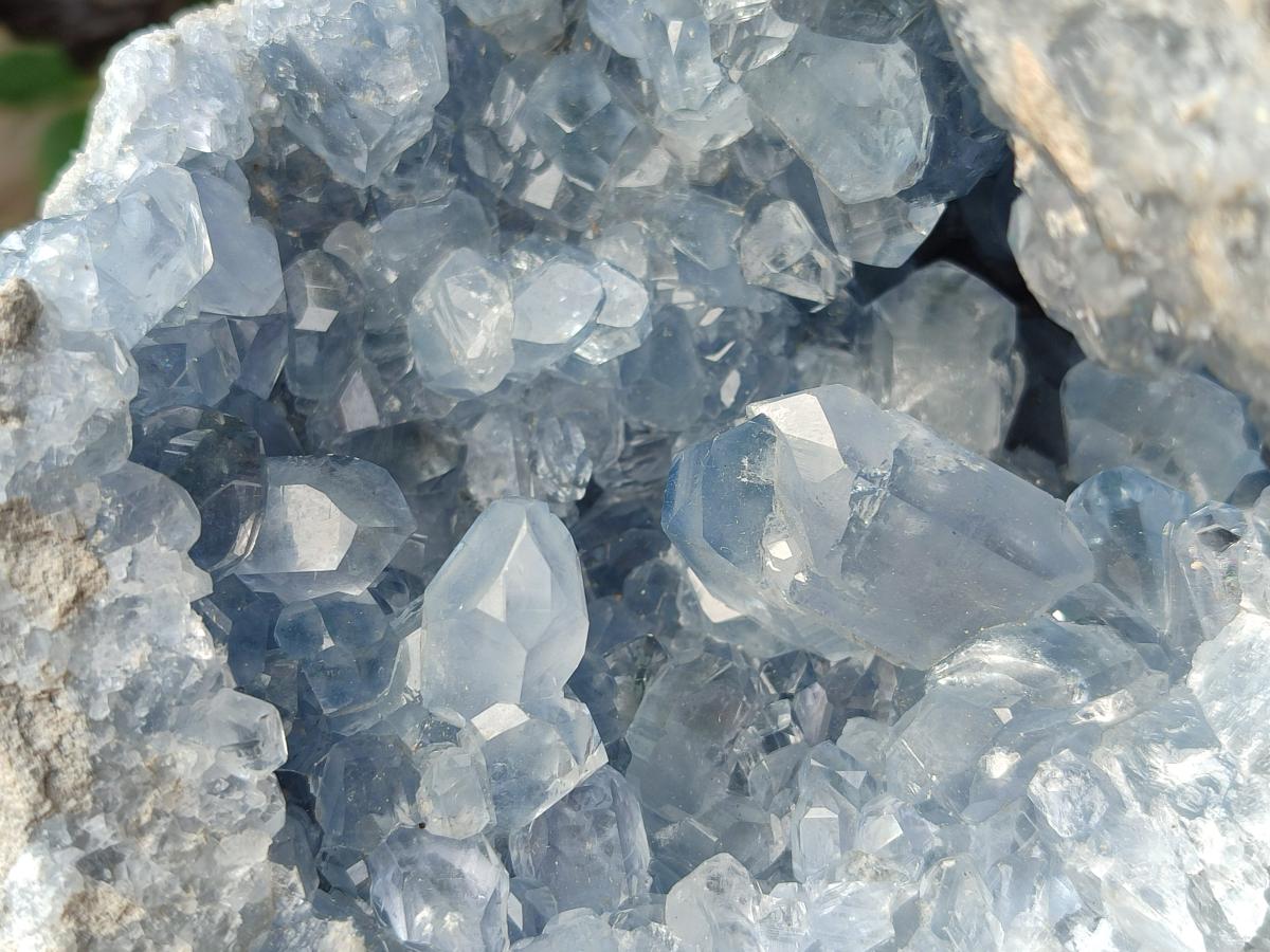 Natural Large Blue Celestite Geode Specimen x 1 From Sakoany, Madagascar - Toprock Gemstones and Minerals 