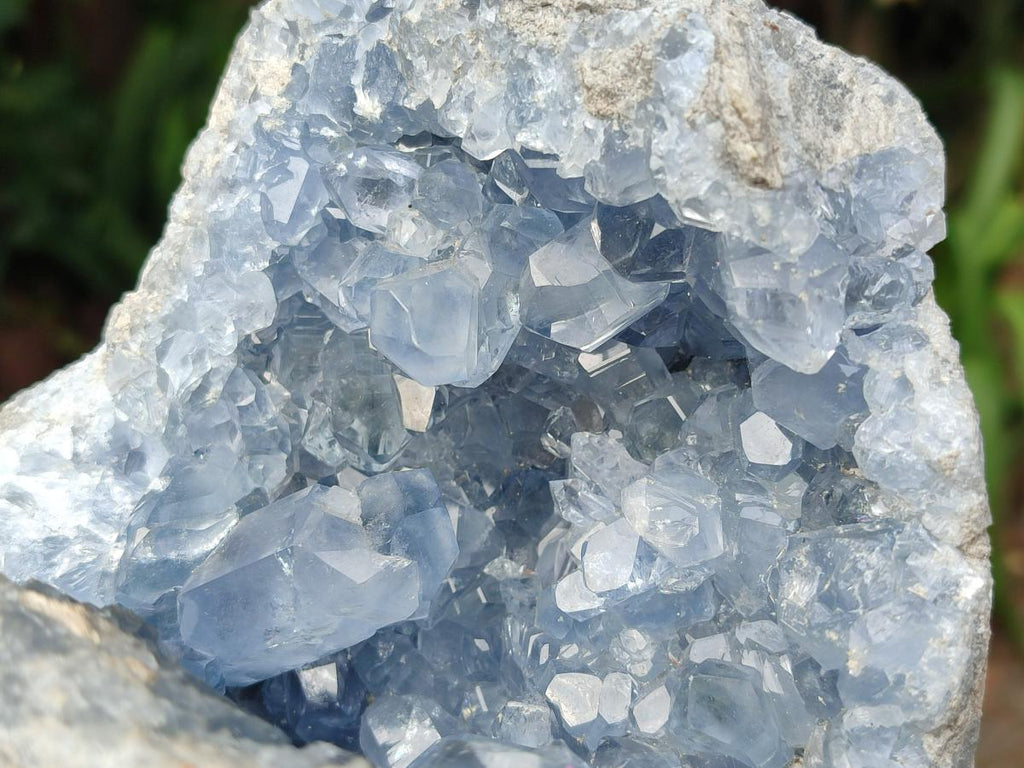 Natural Large Blue Celestite Geode Specimen x 1 From Sakoany, Madagascar - Toprock Gemstones and Minerals 