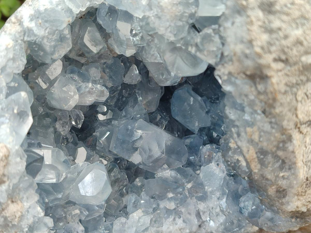 Natural Large Blue Celestite Geode Specimen x 1 From Sakoany, Madagascar - Toprock Gemstones and Minerals 