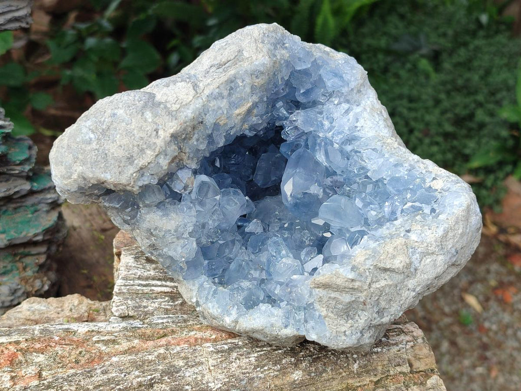Natural Large Blue Celestite Geode Specimen x 1 From Sakoany, Madagascar - Toprock Gemstones and Minerals 
