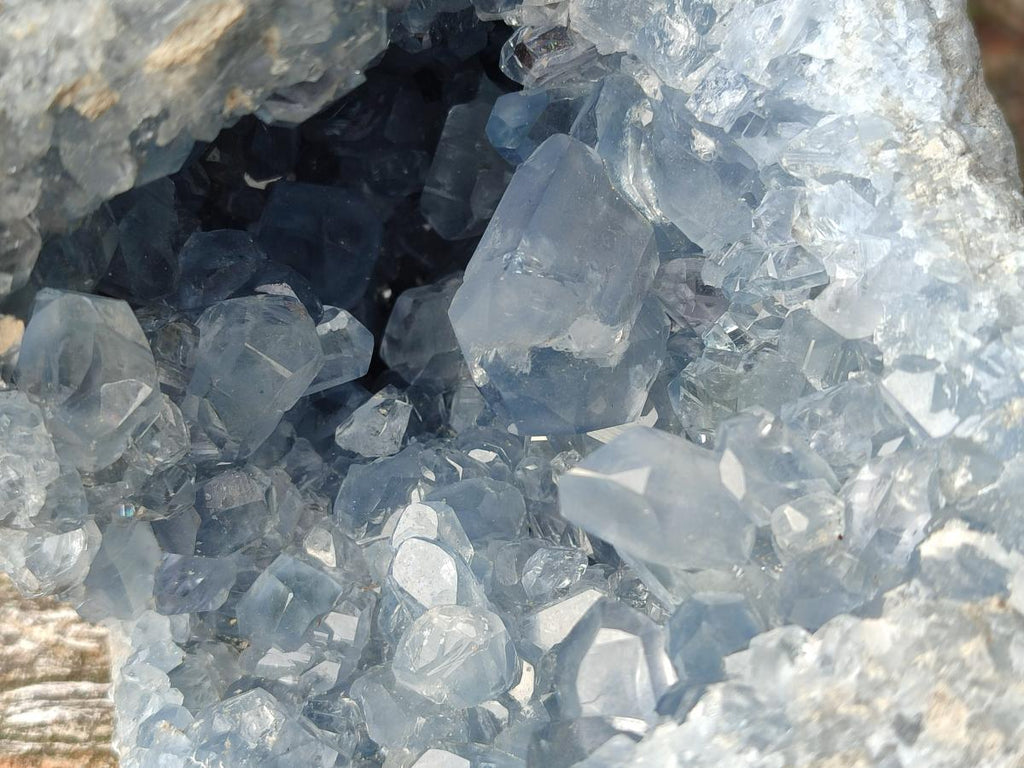 Natural Large Blue Celestite Geode Specimen x 1 From Sakoany, Madagascar - Toprock Gemstones and Minerals 