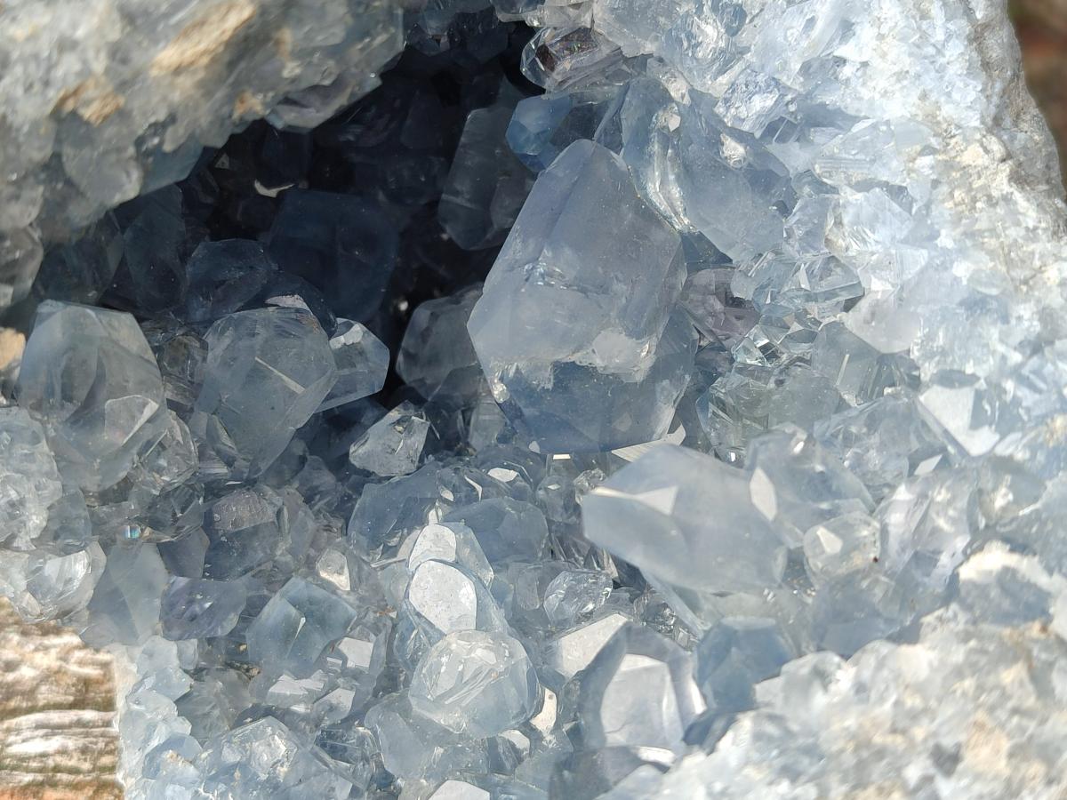 Natural Large Blue Celestite Geode Specimen x 1 From Sakoany, Madagascar - Toprock Gemstones and Minerals 