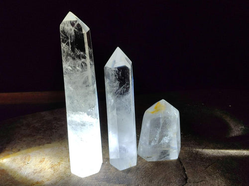 Polished Clear Quartz Display Crystals x 4 From Madagascar - Toprock Gemstones and Minerals 