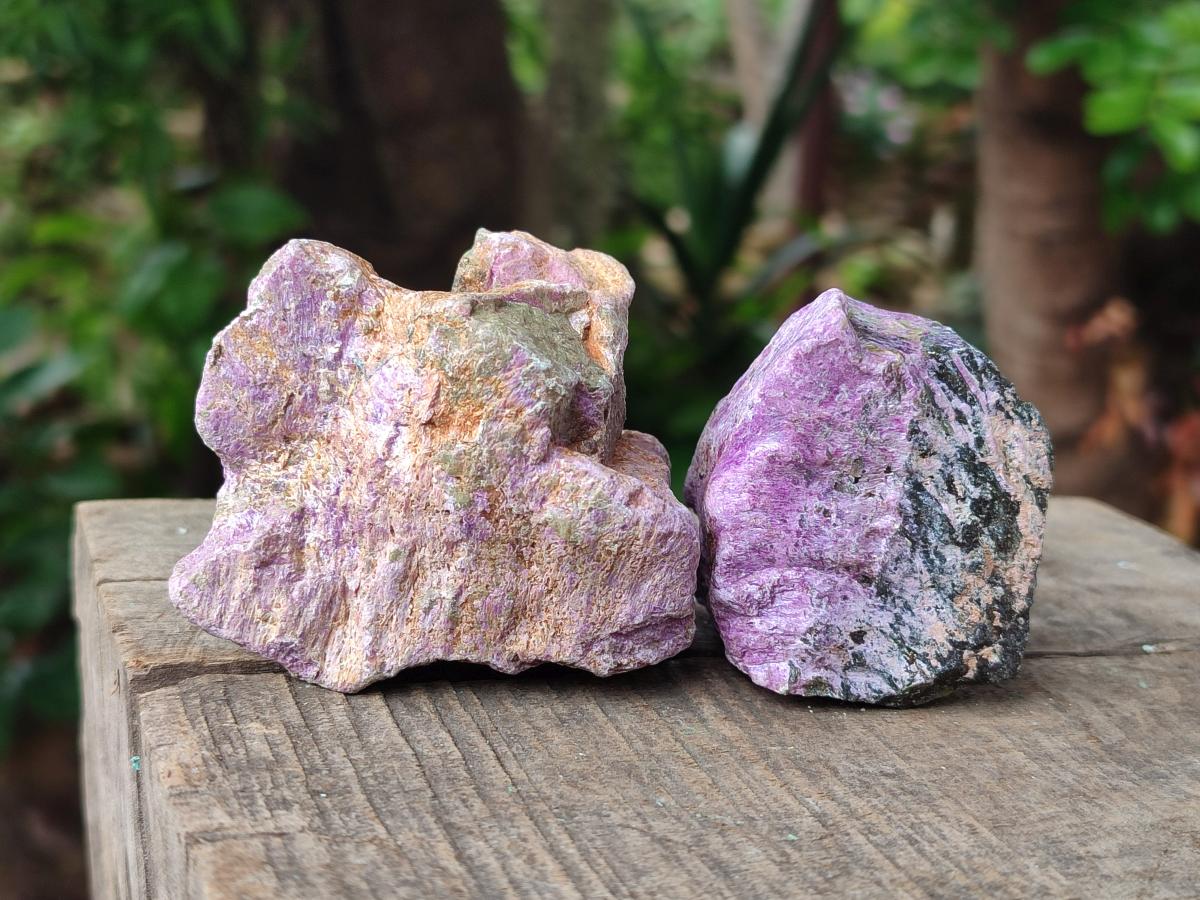 Natural Stichtite Cobbed Specimens x 2,02 Lot From Barberton, South Africa - Toprock Gemstones and Minerals 