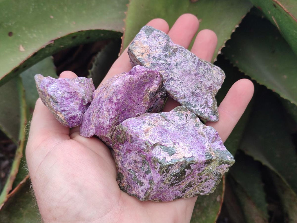 Natural Stichtite Cobbed Specimens x 2,02 Lot From Barberton, South Africa - Toprock Gemstones and Minerals 