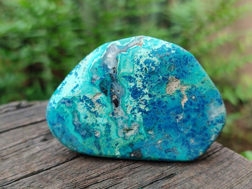 Polished Shattuckite with Associated Minerals Free Forms x 20 From Kaokoveld, Namibia - Toprock Gemstones and Minerals 