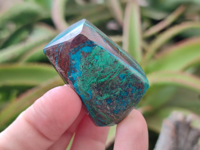 Polished Shattuckite with Associated Minerals Free Forms x 20 From Kaokoveld, Namibia - Toprock Gemstones and Minerals 