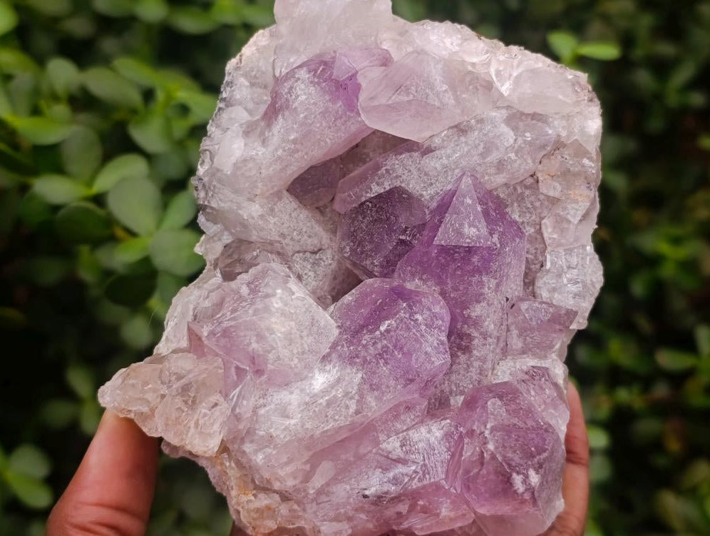 Natural Jacaranda Amethyst Crystal Clusters x 2 From Mumbwa, Zambia - Toprock Gemstones and Minerals 